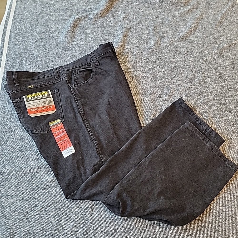 Rustler Men's Straight Jeans - Black‎